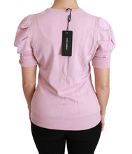 Pink Floral Embroidered Blouse Wool Top Dolce & Gabbana