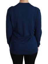 Blue Button Cardigan Virgin Wool Sweater Dolce & Gabbana