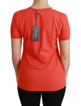 Red Crewneck Short Sleeve T-shirt Cotton Top Dolce & Gabbana