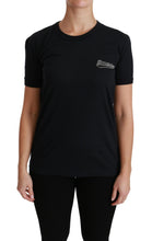 Blue Amore Patch Crewneck Cotton Top T-shirt Dolce & Gabbana