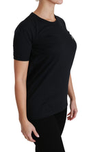 Blue Amore Patch Crewneck Cotton Top T-shirt Dolce & Gabbana