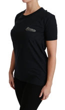 Blue Amore Patch Crewneck Cotton Top T-shirt Dolce & Gabbana