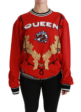 Red Queen Sequined Love Pullover Sweater Dolce & Gabbana