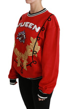 Red Queen Sequined Love Pullover Sweater Dolce & Gabbana