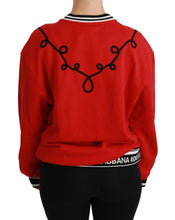 Red Queen Sequined Love Pullover Sweater Dolce & Gabbana