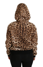 Brown Hooded Studded Ayers Leopard Sweater Dolce & Gabbana