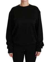 Black Cotton Crewneck Pullover Sweater Dolce & Gabbana