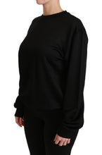 Black Cotton Crewneck Pullover Sweater Dolce & Gabbana
