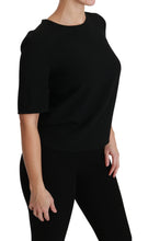 Black Short Sleeve Casual Top Stretch Blouse Dolce & Gabbana