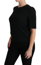 Black Short Sleeve Casual Top Stretch Blouse Dolce & Gabbana