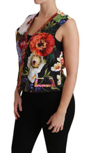 Multicolor Floral Sleeveless Waistcoat Top Vest Dolce & Gabbana