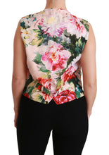 Multicolor Floral Sleeveless Waistcoat Top Vest Dolce & Gabbana