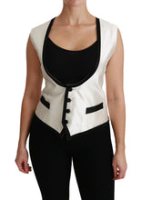 White Waistcoat Slim Vest Silk Top Dolce & Gabbana