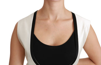 White Waistcoat Slim Vest Silk Top Dolce & Gabbana