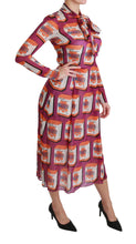 Purple Silk Bellezza A-Line Gown Dress Dolce & Gabbana