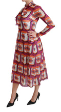 Purple Silk Bellezza A-Line Gown Dress Dolce & Gabbana