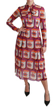 Purple Silk Bellezza A-Line Gown Dress Dolce & Gabbana