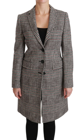 Multicolor Trench Knee Long Jacket Coat Dolce & Gabbana