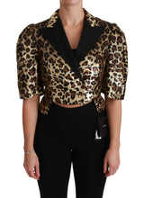 Blazer Gold Leopard Sequined Jacket Dolce & Gabbana