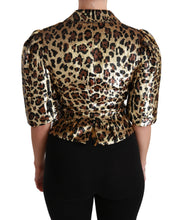 Blazer Gold Leopard Sequined Jacket Dolce & Gabbana