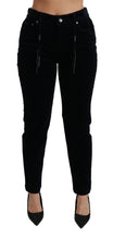 Blue Corduroy Mid Waist Skinny Pants Jeans Dolce & Gabbana