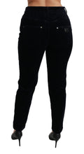 Blue Corduroy Mid Waist Skinny Pants Jeans Dolce & Gabbana