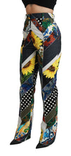 Multicolor Print High Waist Straight Pants Dolce & Gabbana