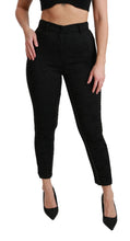 Black Brocade Skinny High Waist Pants Dolce & Gabbana