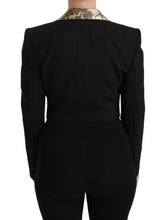 Black Jacquard Vest Blazer Coat Wool Jacket Dolce & Gabbana