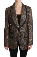 Gold Black Lace Blazer Coat Floral Jacket Dolce & Gabbana