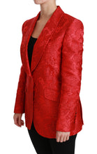 Red Floral Angel Blazer Coat Jacket Dolce & Gabbana