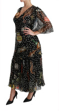 Black Sea Fish Sicily A-line Shift Dress Dolce & Gabbana