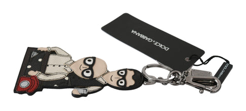 Leather Dominico Stefano #DGFAMILY Logo Badge Keychain Dolce & Gabbana