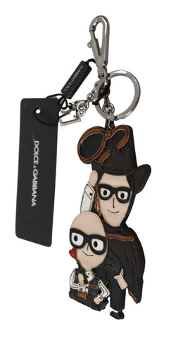 Leather Dominico Stefano SICILY WESTERN Badge Keychain Dolce & Gabbana