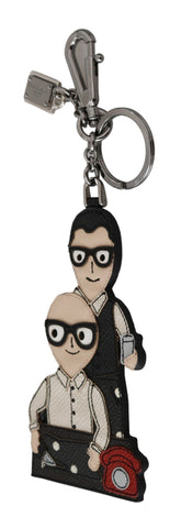 Leather Dominico Stefano #DGFAMILY Logo Badge Keychain Dolce & Gabbana
