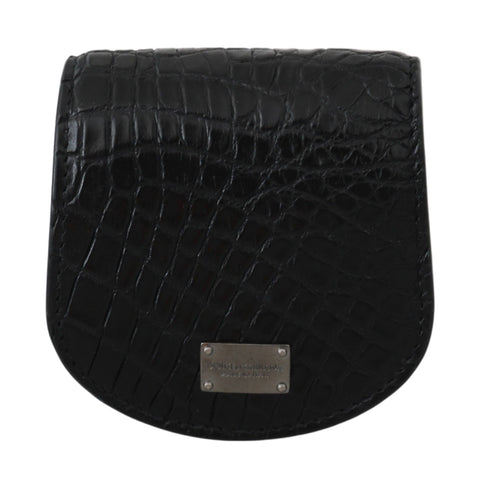Black Exotic Skin Pocket Condom Case Holder Dolce & Gabbana