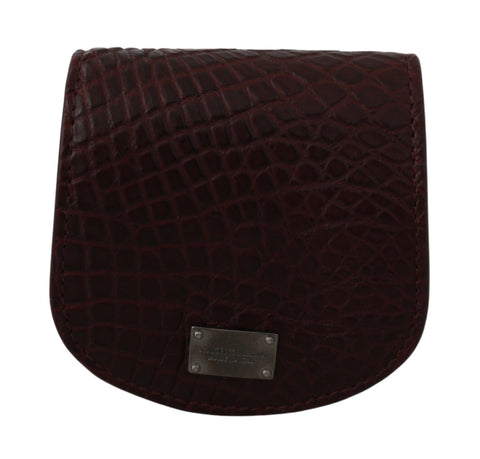 Brown Exotic Skin Pocket Condom Case Holder Dolce & Gabbana