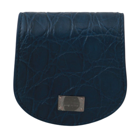 Blue Leather Holder Pocket Condom Case Dolce & Gabbana