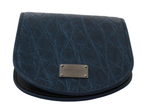 Blue Holder Pocket Wallet Blue Exotic Skin Condom Case Dolce & Gabbana