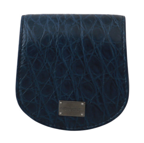 Blue Holder Pocket Wallet Blue Exotic Skin Condom Case Dolce & Gabbana