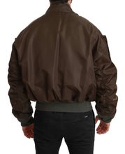 Brown Beaded Crown Skull Logo Jacket Dolce & Gabbana