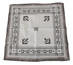 White Printed Bandana Cotton Scarf Costume National