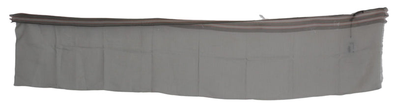 Gray Fringe Neck Wrap Cotton Scarf Costume National