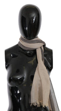 Beige Women Cotton Shawl  Scarf Costume National