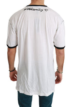 White Men Print #dgfamily Cotton T-shirt Dolce & Gabbana