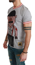 Gray Cotton Top 2019 Year of the Pig T-shirt Dolce & Gabbana