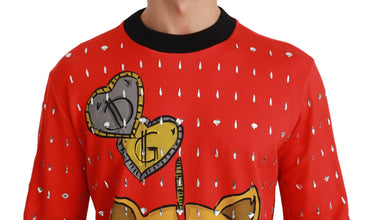 Red Crystal Pig of the Year Sweater Dolce & Gabbana