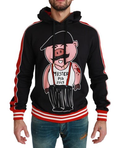 Black Pig of the Year Hooded Sweater Dolce & Gabbana