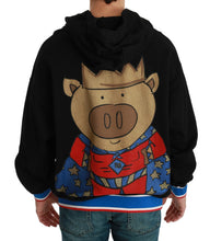 Black Sweater Pig of the Year Hooded Dolce & Gabbana