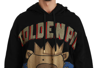 Black Sweater Pig of the Year Hooded Dolce & Gabbana